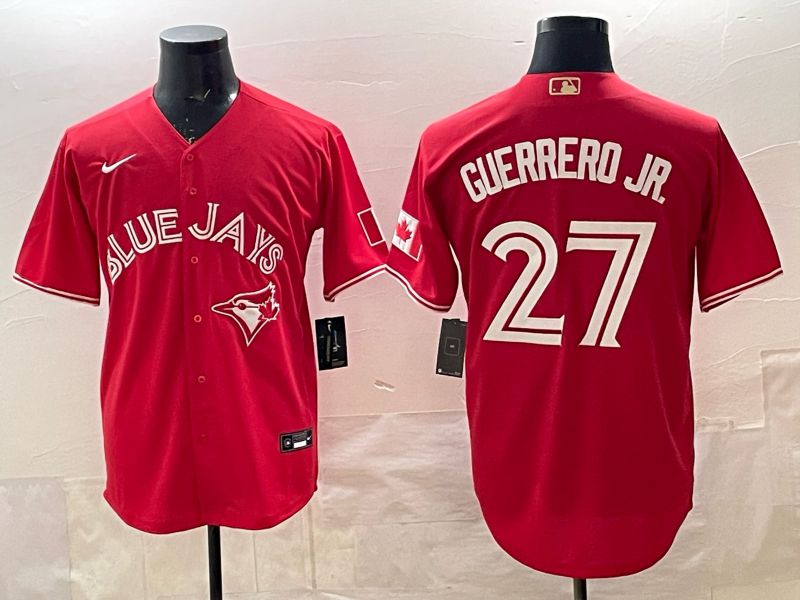 Men 2025 Toronto Blue Jays #27 Guerrero jr Red Game Nike MLB Jersey style 01->toronto blue jays->MLB Jersey